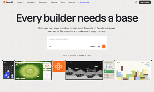 Base44 website screenshot