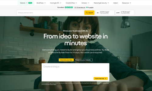 one.com website screenshot