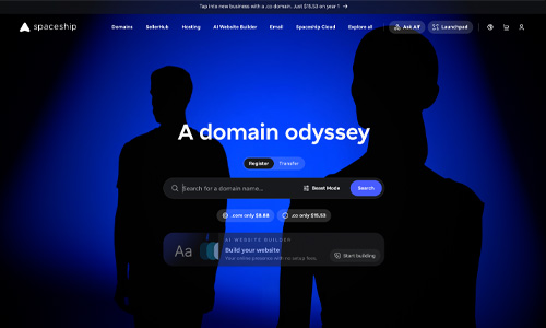 Spaceship website screenshot